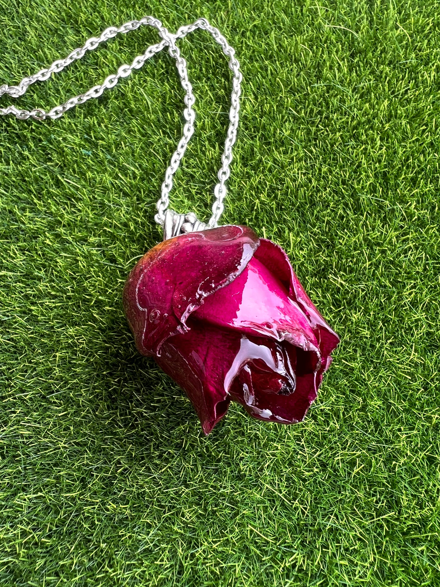 Collana bocciolo di rosa